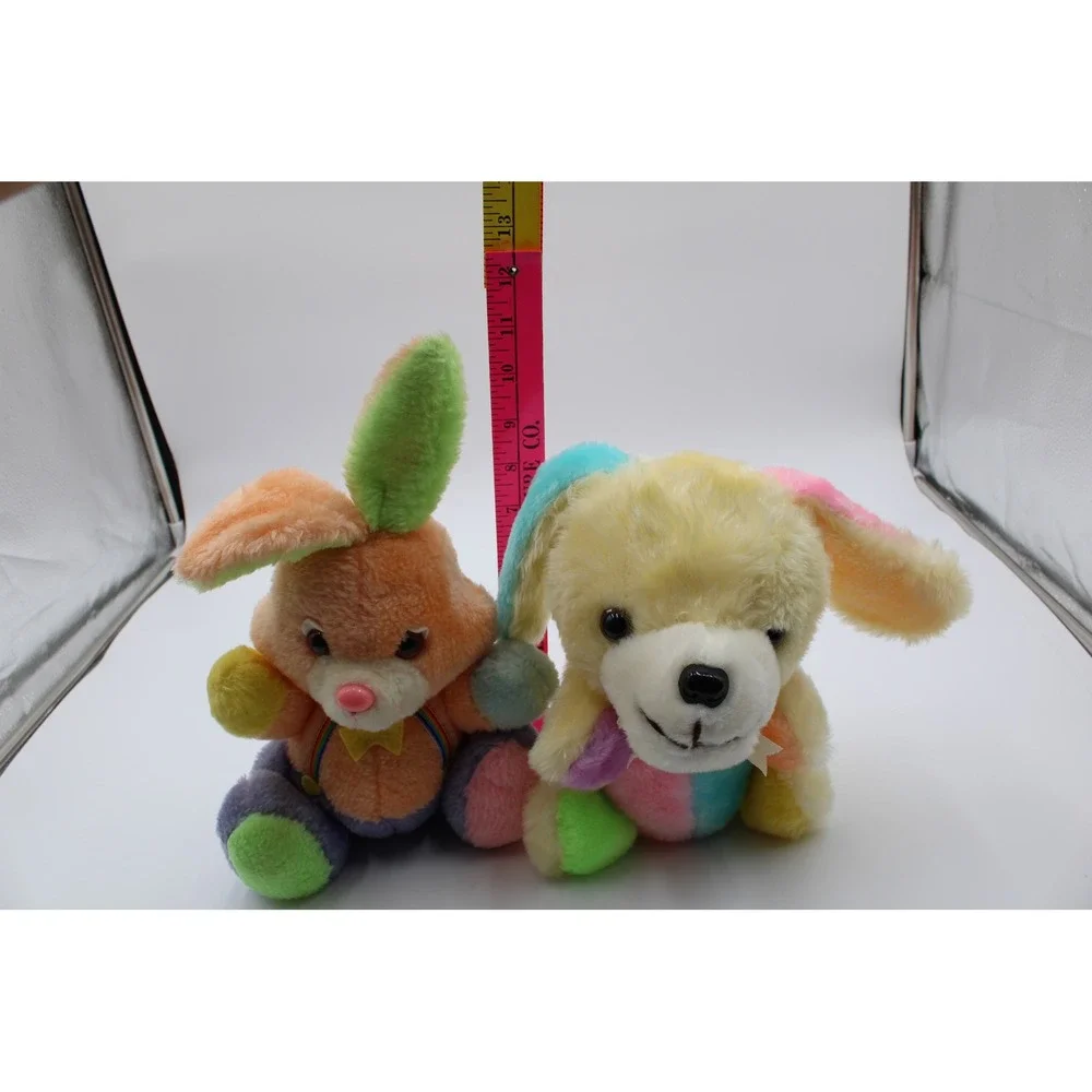 Easter Unlimited Plush Commonwealth Multicolor Bunny & Puppy Pastel Vintage